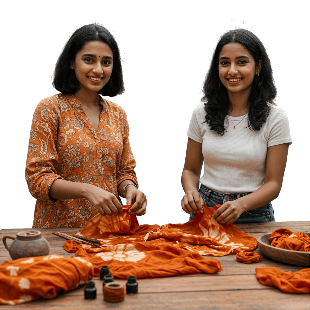 Beautiful natural dyed textiles