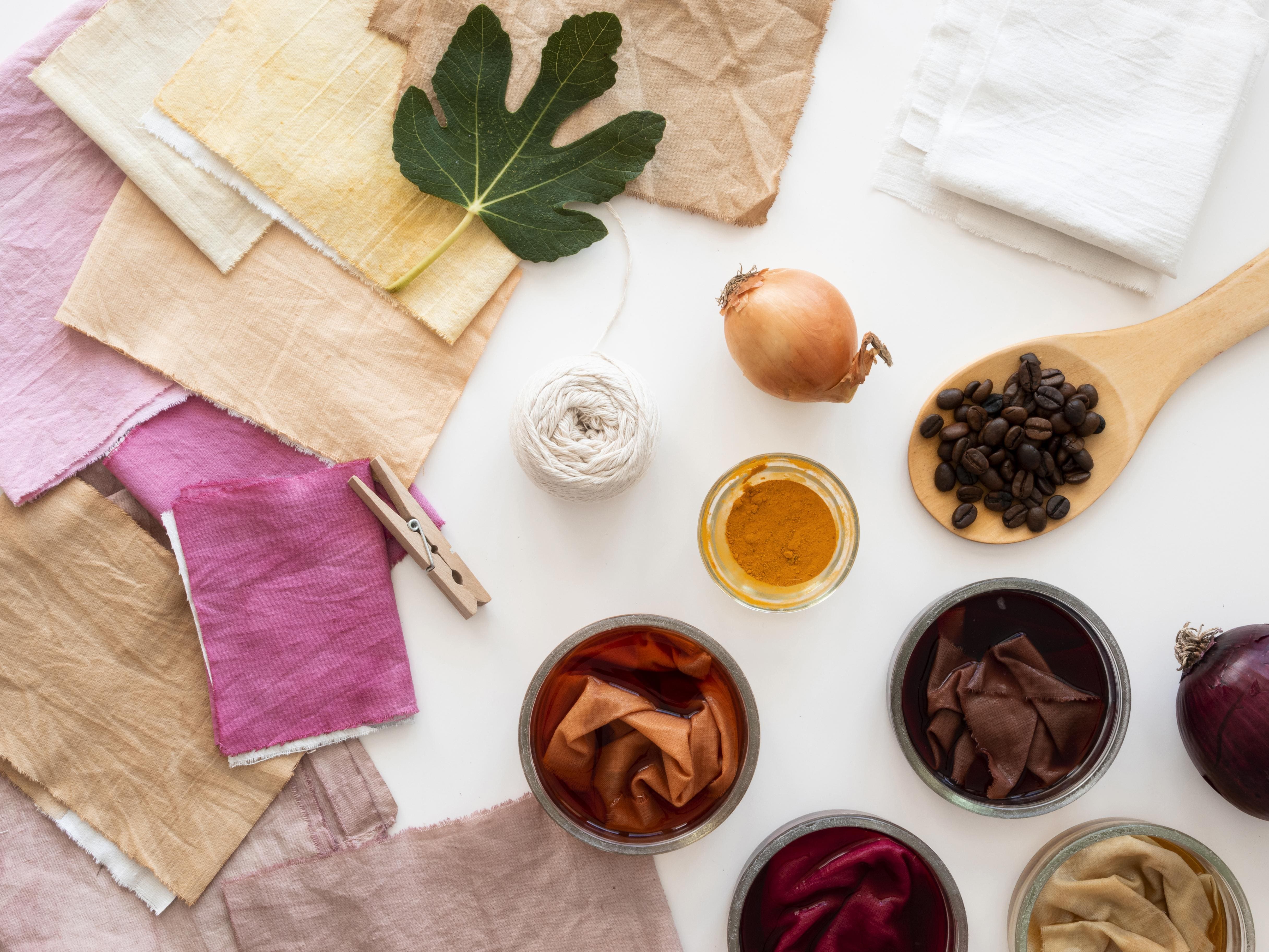 Natural dye ingredients and materials