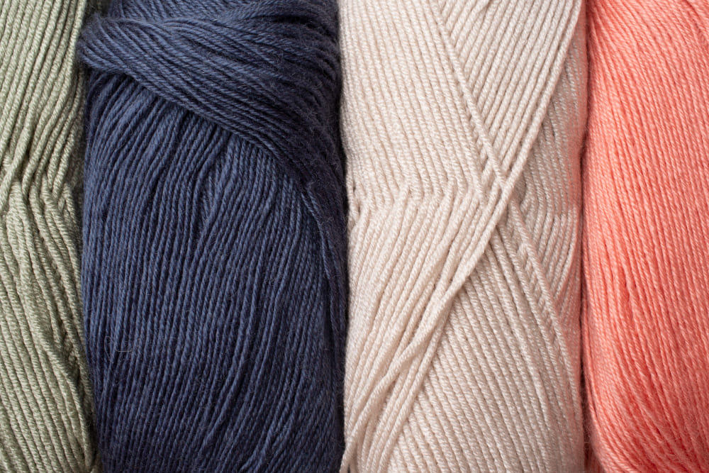 Naturally dyed yarns in various colors